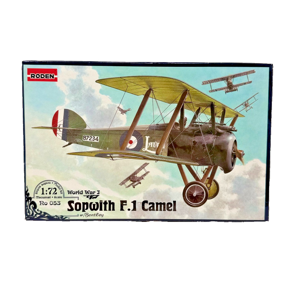 Roden No. 053 1/72 Sopwith F.1 Camel w/Bentley Model Kit NIB